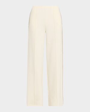 Hamsa Milou Pintuck Wide-Leg Sweatpants