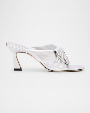 Cece Metallic Twisted Ring Slide Sandals