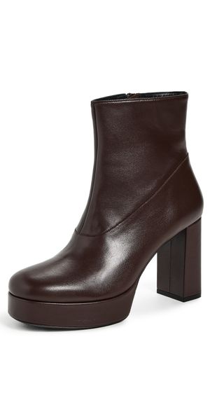 STAUD Jodie Platform Ankle Boots Espresso 40