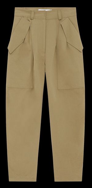 Iro - Pantalon droit à taille haute - Taille 40 - Kaki