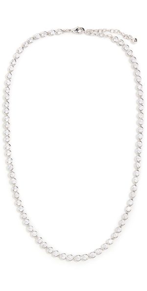 SHASHI Bezel Tennis Necklace Silver One Size