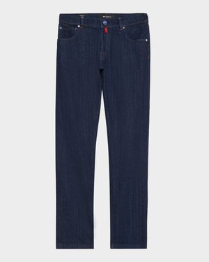 Men's Dark Wash Straight-Fit Jeans