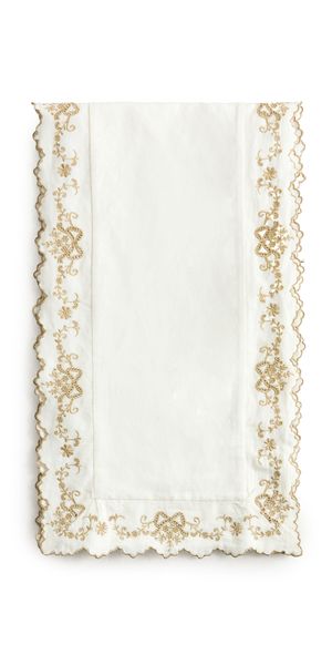 LoveShackFancy Winter Ribbon Table Runner Golden Hour One Size