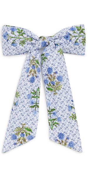 Hill House Home The Belle Bow Block Print/Blue One Size