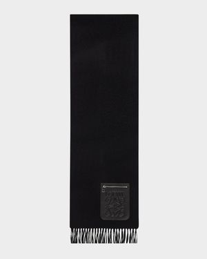 Anagram Pocket Wool & Cashmere Scarf