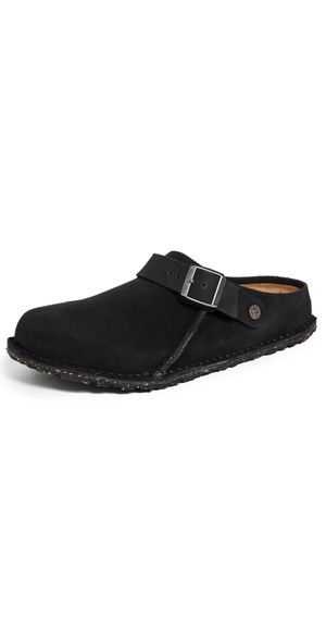 Birkenstock Lutry Premium Suede Clogs Black 46