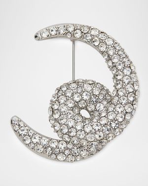 Crystal Loop-De-Loop Pave Brooch