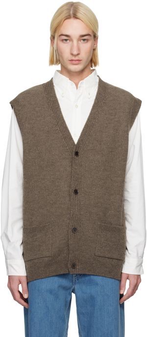 nanamica Gilet brun en laine KODENSHI®︎