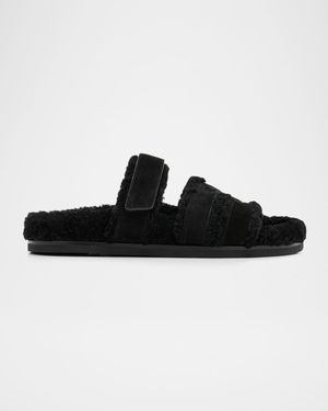 Ines Shearling Sport Slide Sandals