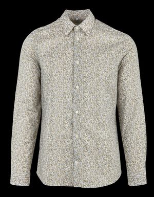 Au Printemps Paris - Chemise droite col classique en coton - Taille 43/44 - Jaune