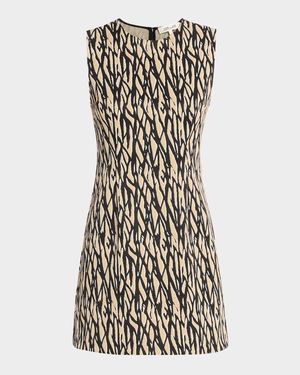 Ruby Sleeveless Abstract Intarsia Mini Dress