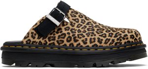 Dr. Martens Flâneurs brun et noir à bride arrière et à semelle Zebzag à plateforme