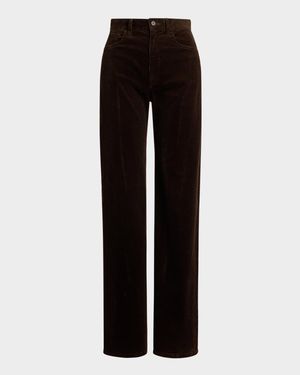 Cotton Corduroy Wide-Leg Pants