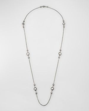 Gen K 2 Sterling Silver Mother-of-Pearl/Rock Crystal Necklace