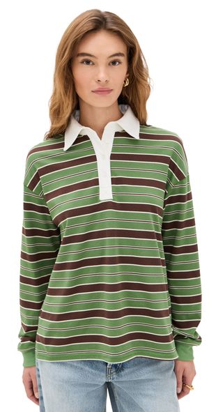Bailey Rose Rugby Shirt Olive S