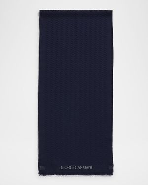 Men's Wool Chevron Logo Scarf