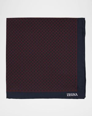 Men's Mini Geometric Silk Pocket Square