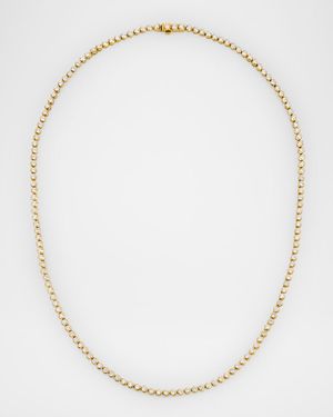 18K Yellow Gold Diamond Tennis Necklace