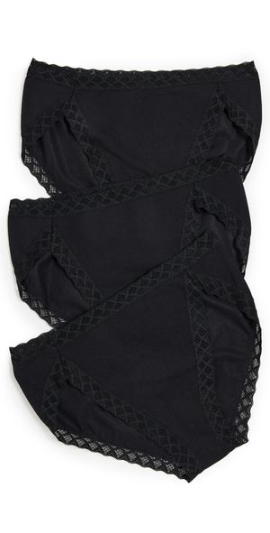 Natori Bliss French Cut 3 Pack Underwear Black M