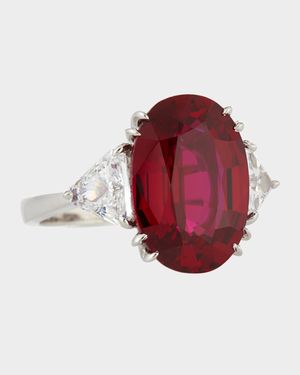 Oval Cubic Zirconia Ring, 10 TCW