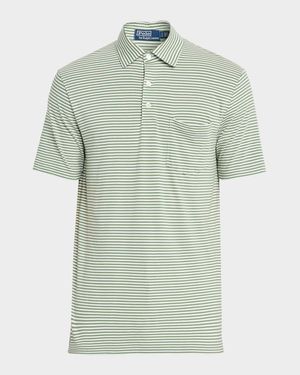 Men's Striped Lisle Polo Shirt