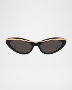 Signature Acetate & Metal Cat-Eye Sunglasses