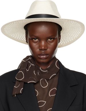 Max Mara White Sidney Panama Hat