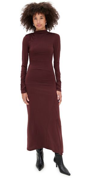 Lioness Contour Maxi Dress Chocolate XS