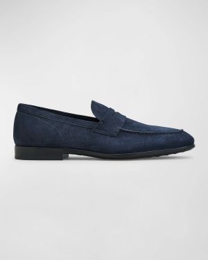 Men's Mocassino Gomma Leggera Suede Penny Loafers