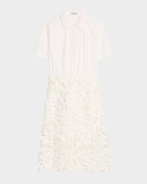 Colette Short-Sleeve Combo Dress