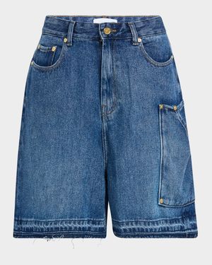 Denim Cargo Shorts