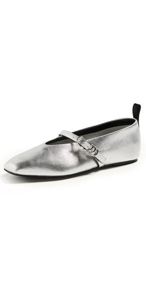 rag & bone Spire Mary Jane Flats Slvr 39.5