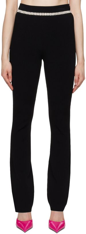 Rabanne Black Crystal-Cut Trousers