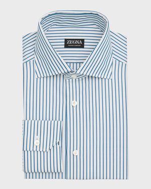 Men's Cotton Multi-Stripe Dress Shirt