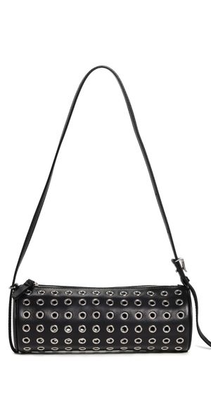 Proenza Schouler Silo Bag in Eyelet Covered Nappa Black One Size