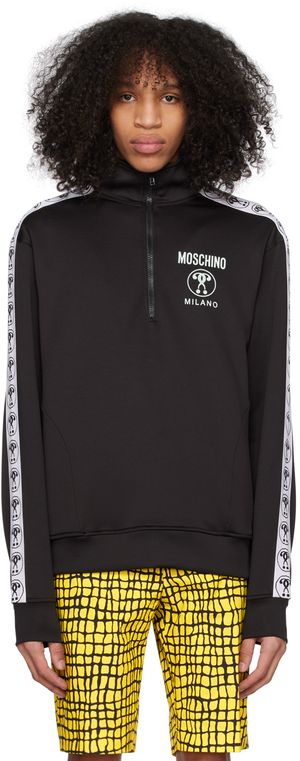 Moschino Black Bonded Sweatshirt