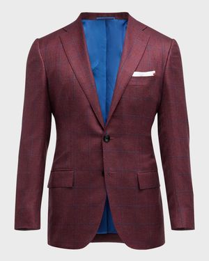 Men's Cashmere Windowpane Sport Coat