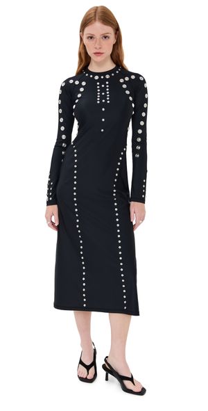 Coperni Snap Techno Jersey Dress Black XL