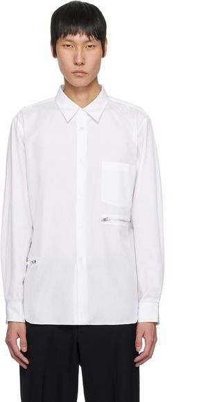 Comme des Garçons Homme Deux White Cotton Broad Shirt
