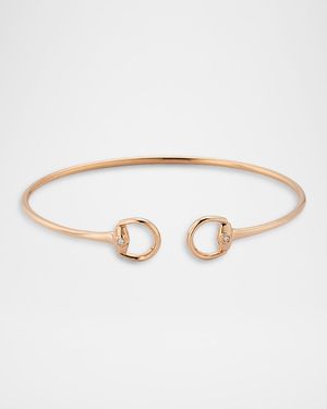 Gucci Horsebit 18K Diamond Bangle Bracelet
