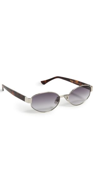 Illesteva Bellagio A Sunglasses Silver/Havana w/ Grey Gradient One Size