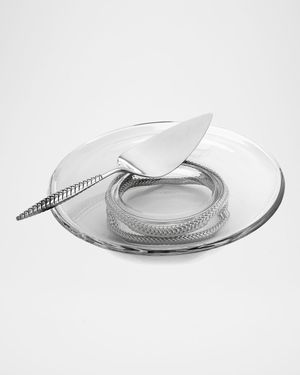 Braid Glass Cake Platter