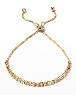 18k Yellow Gold Bolo Bracelet w/ Diamonds