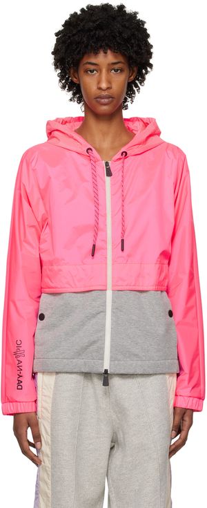 Moncler Grenoble Pink & Gray Day-Namic Maglia Hoodie