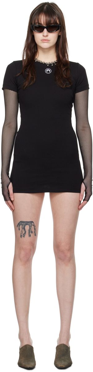 Marine Serre Robe courte 1x1 noire