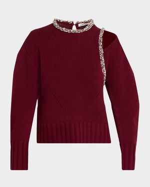 Monroe Embellished Cut-Out Sweater