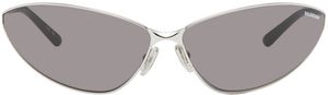 Balenciaga Silver Razor Cat Eye Sunglasses