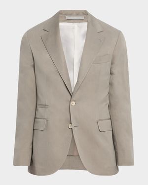 Men's Gabardine Delave Solid Sport Coat