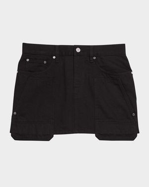 Mini Denim Carpenter Skirt