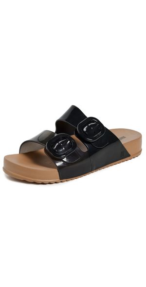 Melissa Melissa Jelly Cozy Slides Brown/Black 8
